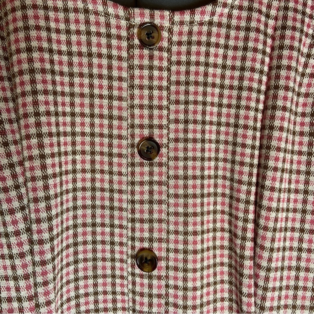 Colorful Planet, Kids XL 14/16, Pink and Brown Plaid‎ Dress NWT - Picture 3 of 10